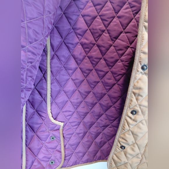 John Partridge Quilted Jacket MOSS/Purple Size Small Snaps NWT - Picture 8 of 8